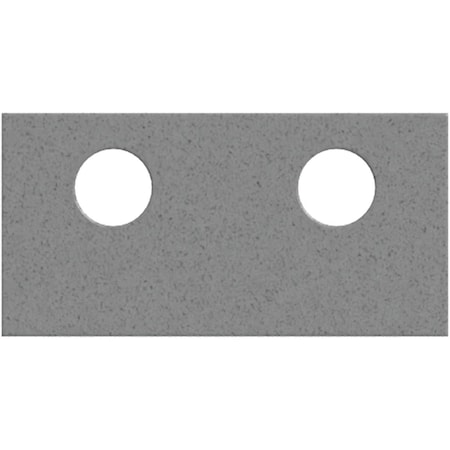 Ekena Millwork Premium Barn Door Flat Track Connecting Plate, Flint Gray GB6001CFG